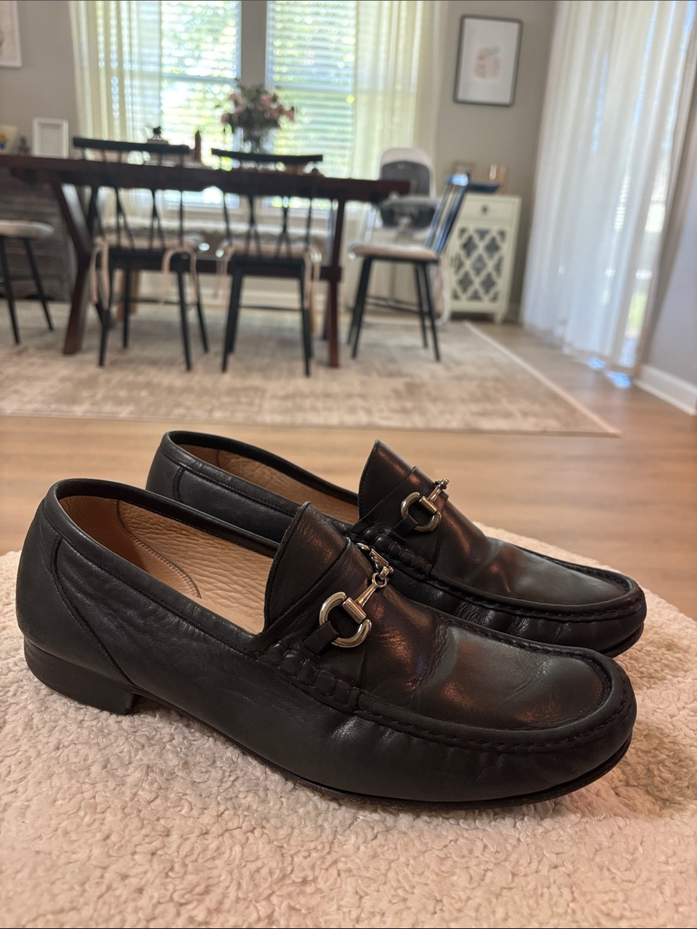 Beckett Simonon Black Leather Bit Loafers